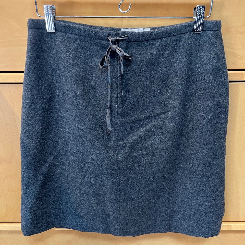 J. Crew Women's Gray Wool Pencil Mini Skirt